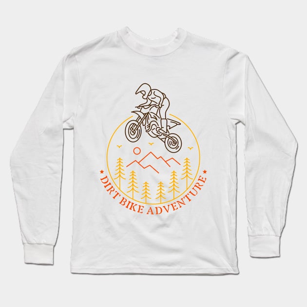 Dirt Bike 6 Long Sleeve T-Shirt by VEKTORKITA